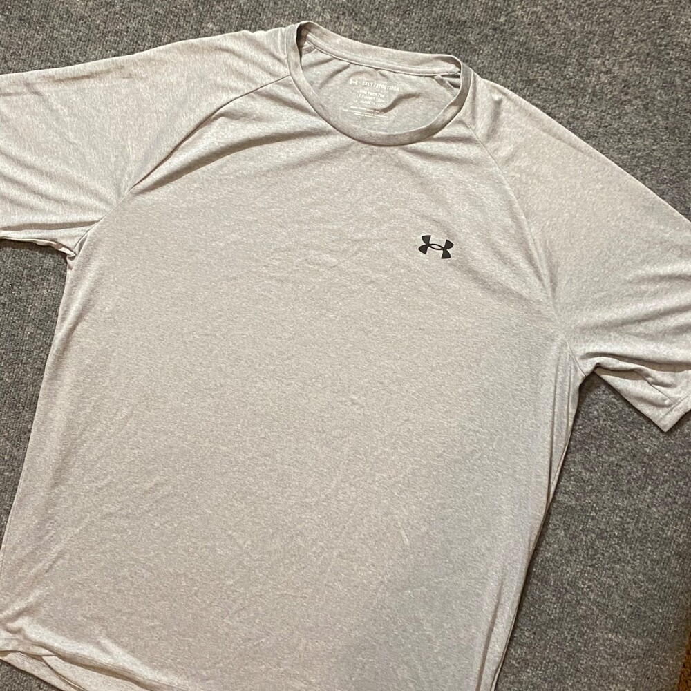Under Armour Shirt Mens 2XLT Tech Tee Loose Short Sleeve Heather Gray
